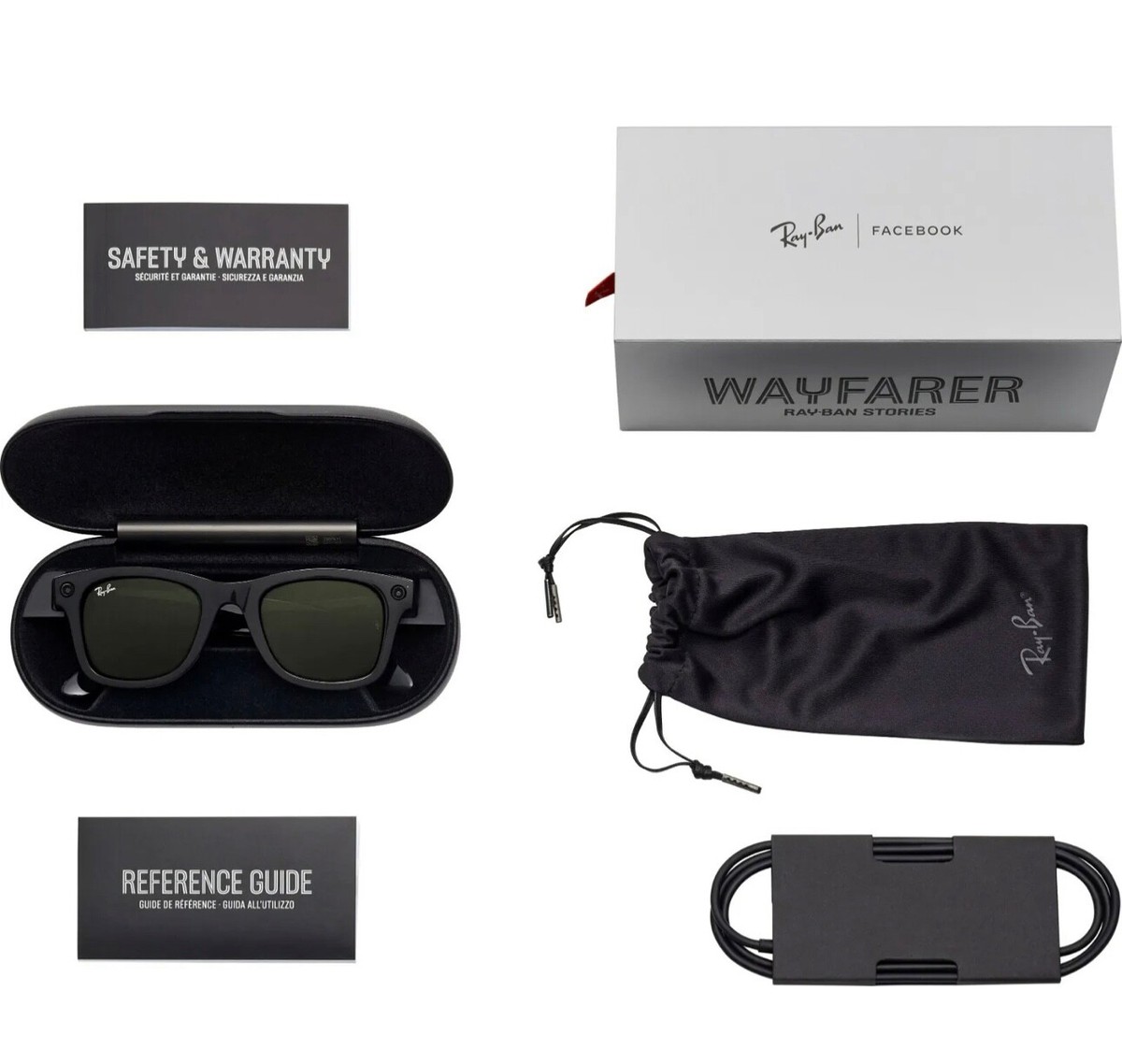 Ray-Ban Wayfarer Stories サングラス Ray-Ban Stories Wayfarer Smart Glasses - Shinny Olive Frame
