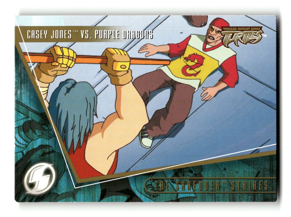 2003 TMNT The Shredder Strikes Trading Card Jones vs Purple