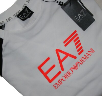 EA7 White Rundhals Sweatshirt von Emporio Armani Gr.XXL ( 2XL )