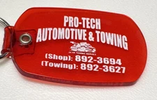 Spokane Valley Washington Pro-Tech Automotive Towing Auto Car Shop Keychain