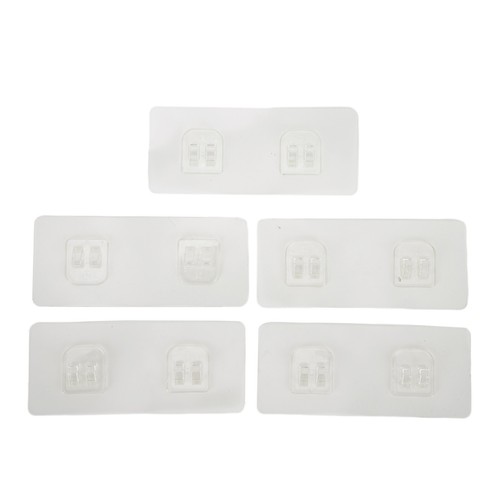 Pegatina de estante de pared transparente impermeable, rack pegar tornillo gancho Househ - Imagen 9 de 12