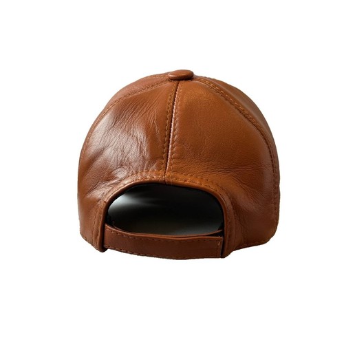 Gorra de béisbol 100 % genuina piel de cordero cuero sombrero liso - Imagen 6 de 11