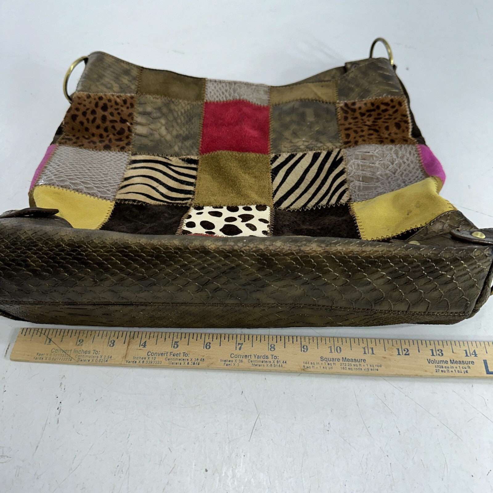 Patchwork Mixed Material Purse Shoulder Bag Tote … - image 14