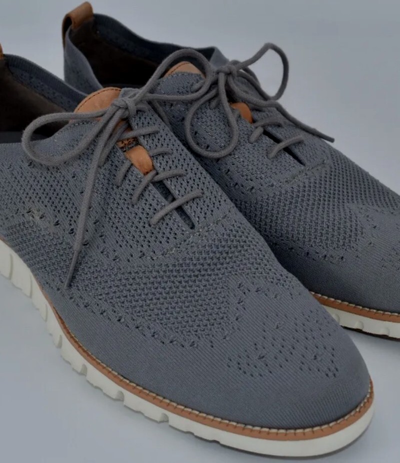 Cole Haan Zerogrand Stitchlite Mens 10.5 Oxford Wingtip Gray