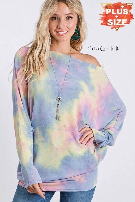 Off shoulder tie dye top new arrivals