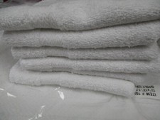 12 Pack of DIAMOND CROWN Washcloths - White - 13x13 -Bulk Bathroom Cotton Towels