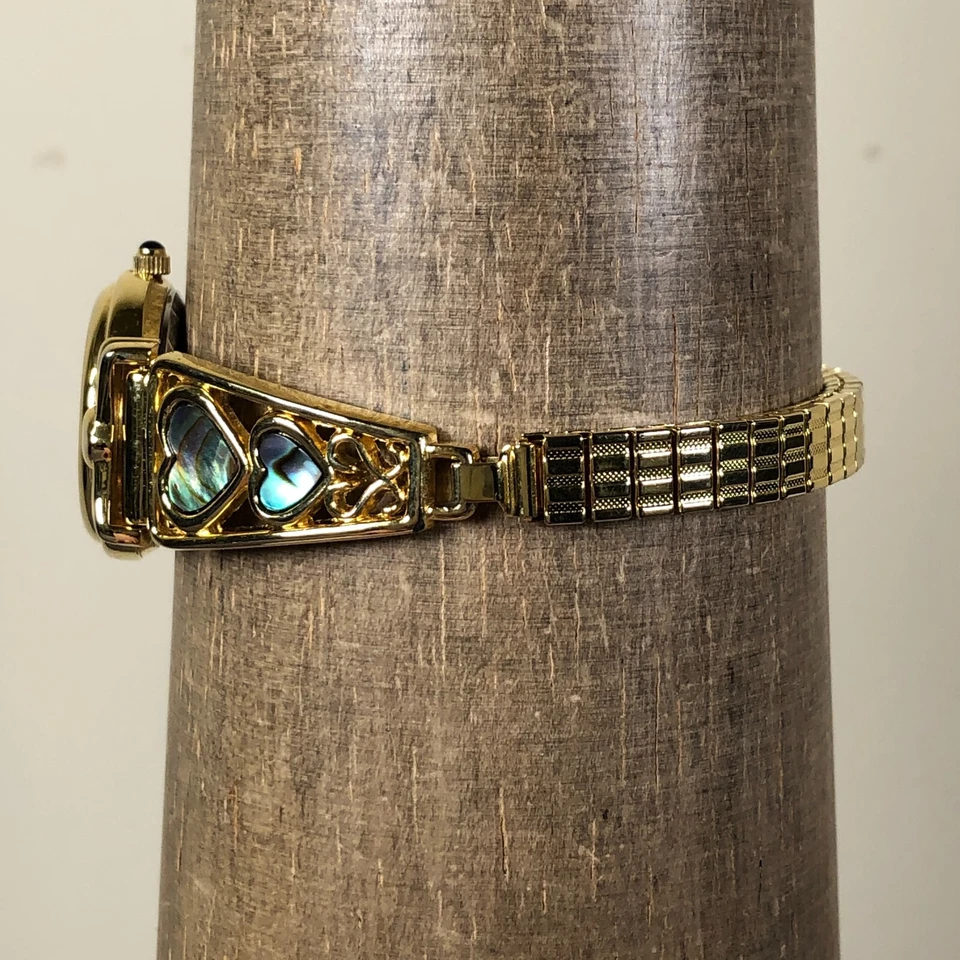 Wrangler Women Abalone Shell Dial Gold Heart Expansion 24mm Quartz Watch 6 1/2" - Image 3 of 4