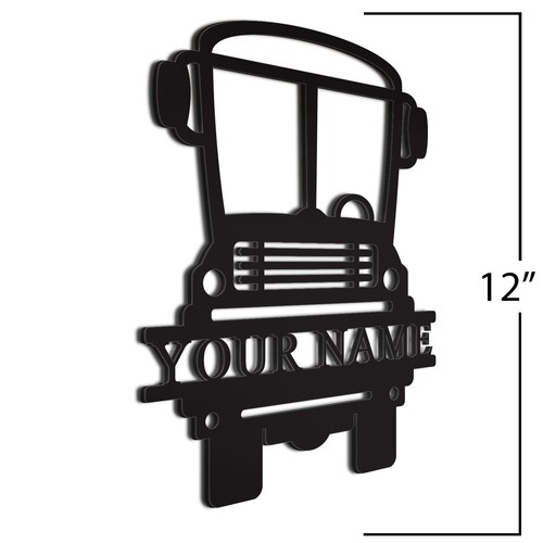 Metall Personalisiert Schulbus Schild | Türhänger | Familiennamen Schild | Geschenk für B - Bild 4 von 12