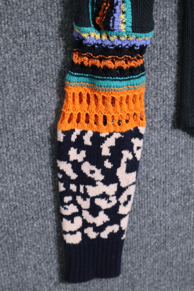 Camisa Free People Mujer Pequeña Azul Puño Switch It Up Térmica Crochet BOHO USADA EN EXCELENTE CONDICIÓN Foto 3 de 4