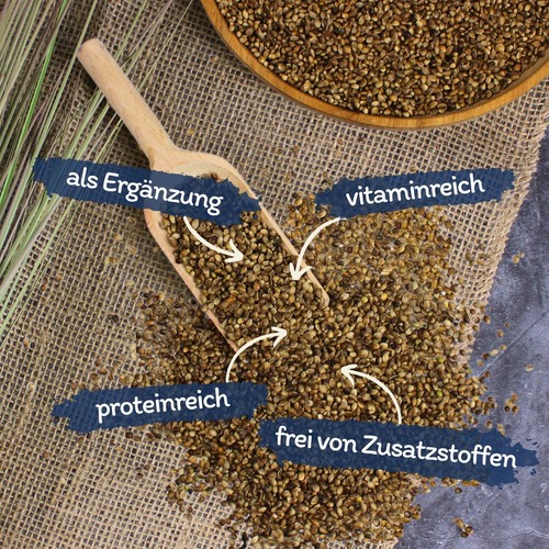 10 kg Hanfsamen Ergänzung Futter Vögel Pferde Nager Lyra Pet® in 30 L Tonne - Bild 3 von 8