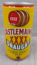Man Cave Castlemaine Draught Brisbane Australia Steel Seam Pull Tab Beer Can