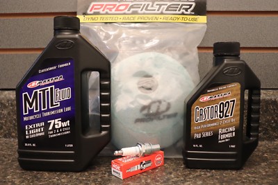 Yamaha YZ250 Service Tune Up Kit NGK BR8EG Plug Maxima 927 Oil Air Filter YZ250