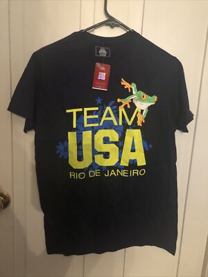 Frog From Rio 2 Merch Team Apparel Team USA 2016 Rio De Janeiro Blue Frog T Shirt Men's ...