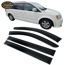 Fits 08-16 Chrysler Town 08-20 Grand Caravan Window Visors Acrylic 4Pc Set