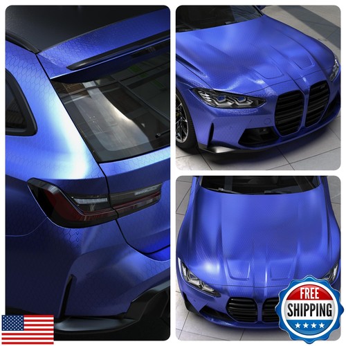 Lypumso Honeycomb Carbon Fiber Vinyl Wrap, Chrome Hexagon Cast Vinyl Film for - Picture 2 of 5