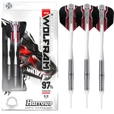 Harrows WOLFRAM タングステン97% ダーツ 3本セット 18g Harrows Wolfram - Soft Tip Darts - 97% Tungsten - 18g | eBay