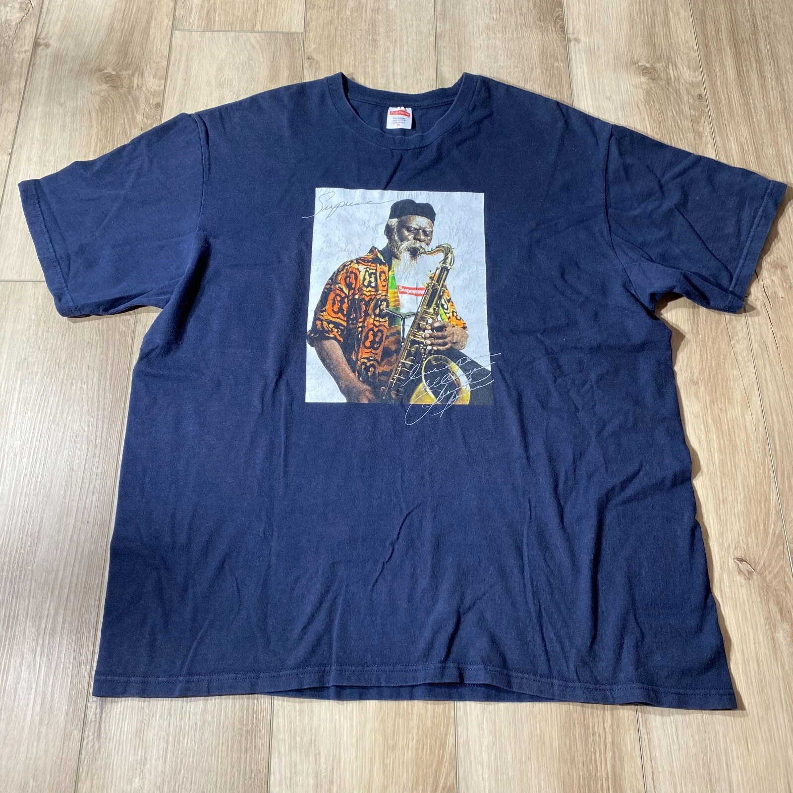 Taille XL   Chemise Supreme Homme Bleu Manches Courtes Pharaon Sanders Tee Envoi Rapide !
