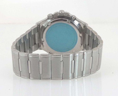 Orologio cronografo YEMA BY SEIKO YE969 uomo FLYGRAF tono argento sveglia nuovo con scatola 10 ATM - Foto 4 di 5