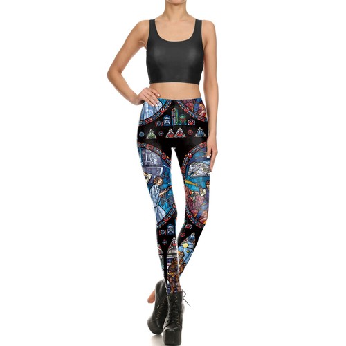 Star Wars All Over Print Themed Style Leggings For Yoga u0026 Pilates OSFM |  eBay