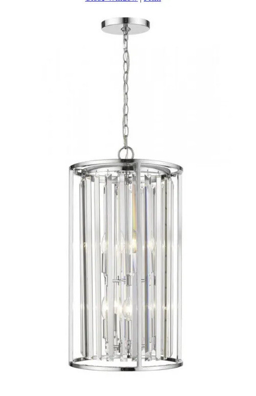 IG___06  Z-Lite 438-6 CH Chrome 6 Light Full Sized Chandelier Light