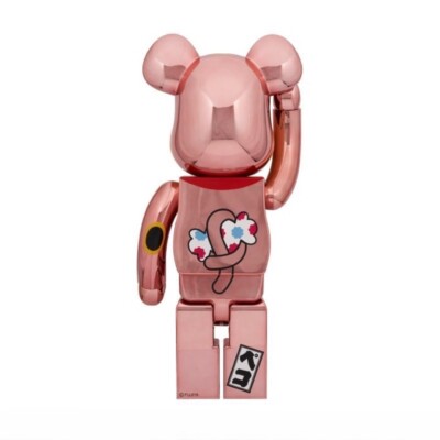 BE@RBRICK Manekineko x Peko-chan Fortune Cat Pink 1000