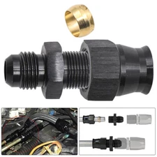 5/16 " Tube To - 6 AN Male Adapter Fitting With Brass Ferrule Black Hardline