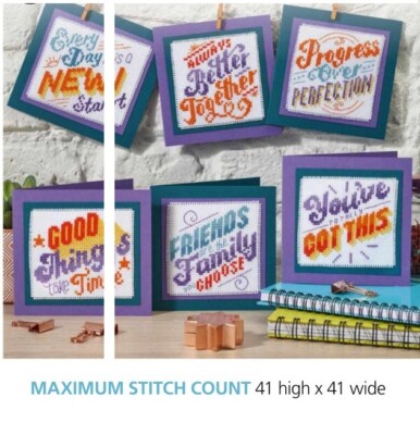 HAPPY THOUGHTS CARDS  CROSS  STITCH   PATTERN  ONLY  EQ  PPW