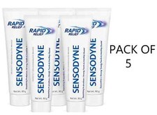 Sensodyne Rapid Relief Toothpaste 80g x 5  Fast Sensitivity Care  2027  USA