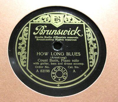 COUNT BASIE How Long Blues / Boogie Woogie BRUNSWICK A 82098 (208)