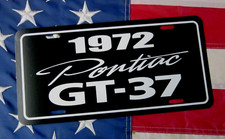 1972 Pontiac Gt-37 Lemans Sport License Plate Tag 72 Tempest Le Mans Gt37