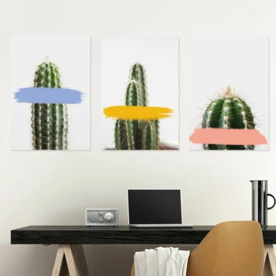 JUNIWORDS Poster "Kaktus" Kakteen Farben Pinsel Motive DIN A4 A3 A2 A3 - Bild 1 von 4