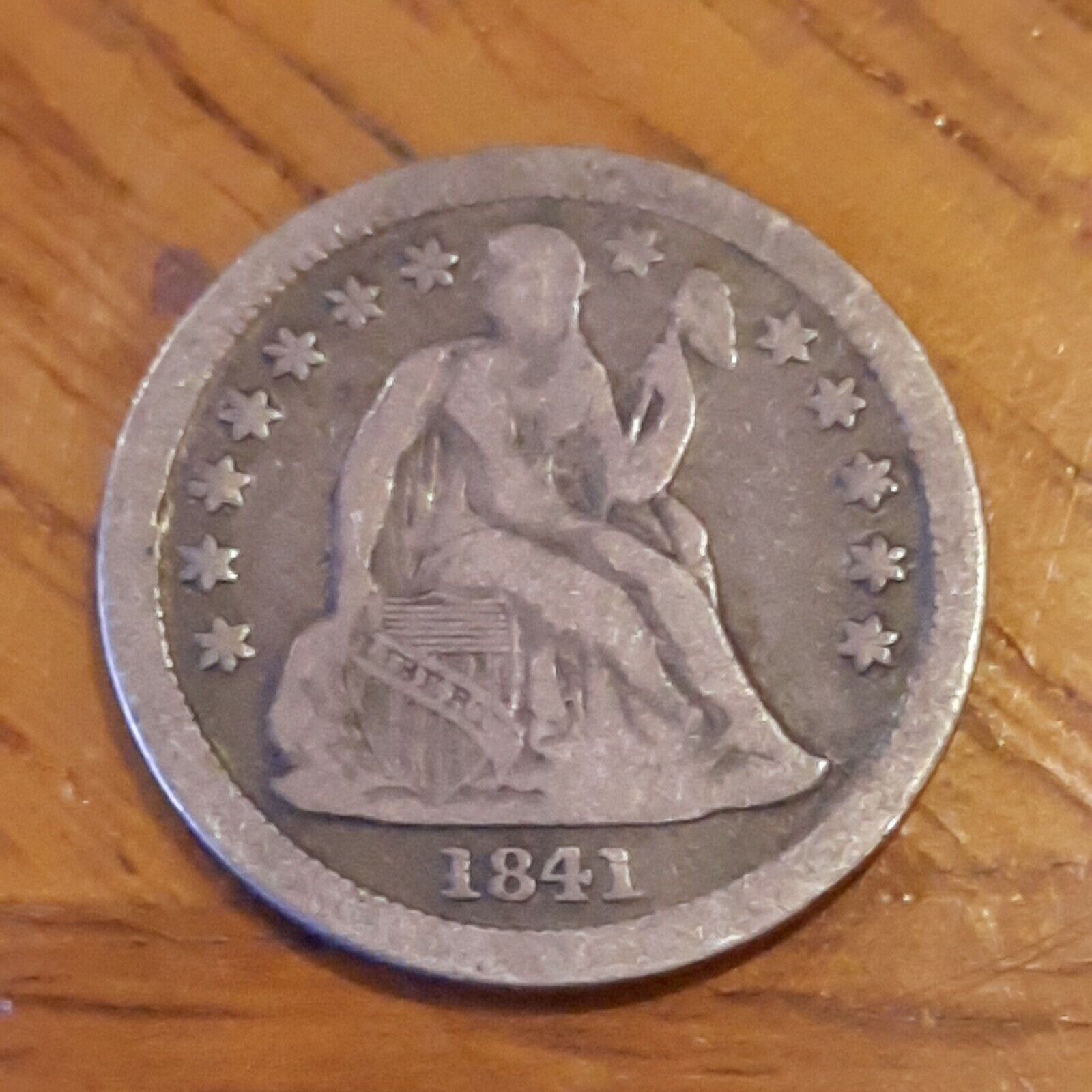 1841 Seated Liberty Dime 