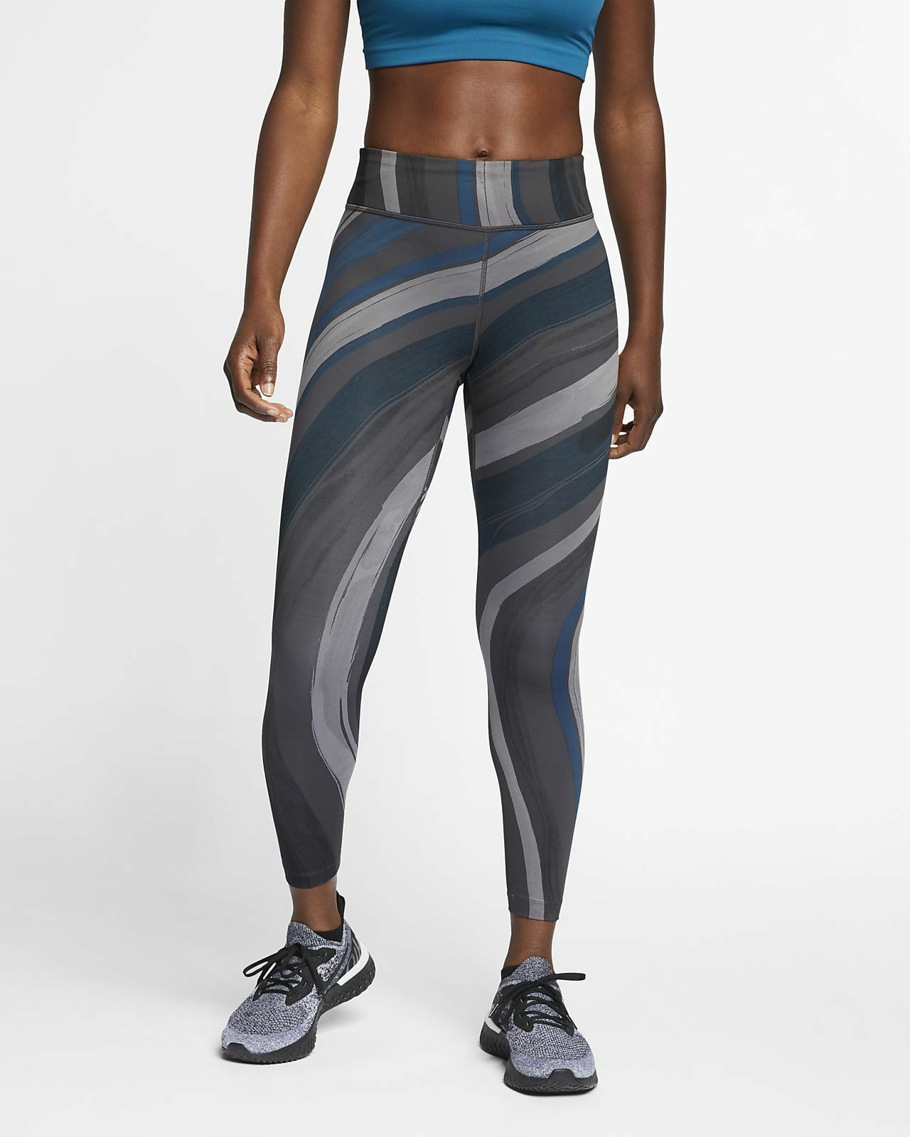 Nike Epic Lux Womens 7/8 Length Running Tights Blue Print Size Small for  sale online | eBay