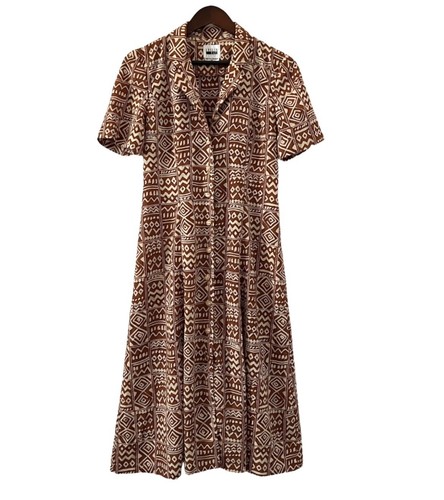 Vestido De Colección Leslie Fay Midi Étnico Tribal Boho Tostado Mujeres Pequeño Mediano 8 - Imagen 4 de 9