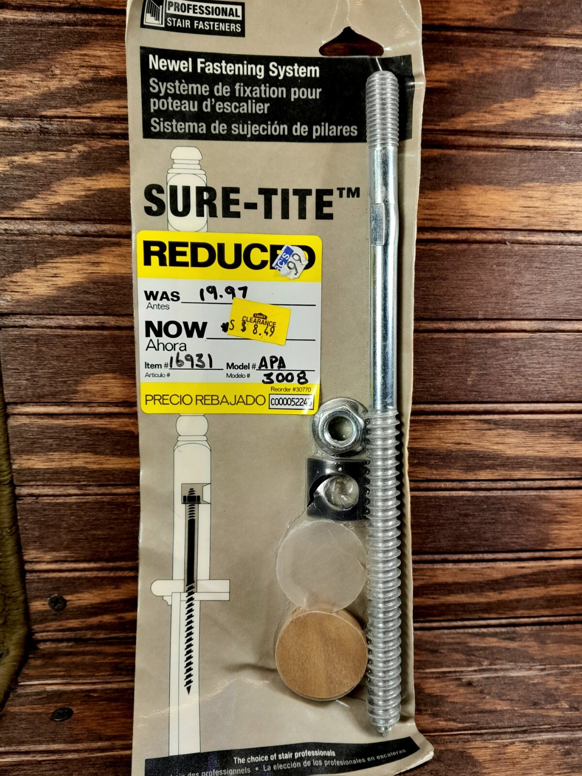 NEW! SURETITE Newel Post Fastening System Stairs 754345001016 eBay