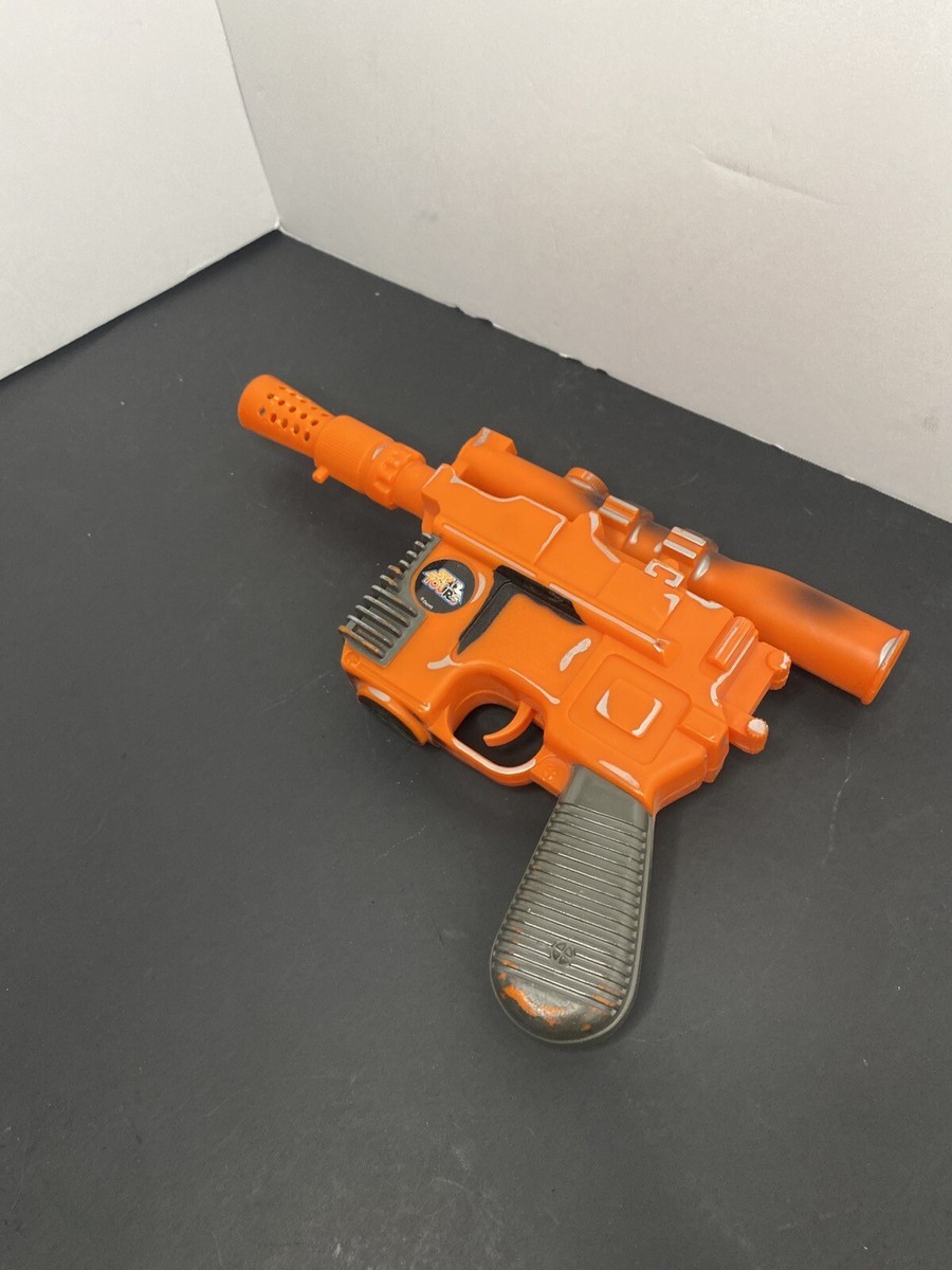 Vintage Disney 1996 Star Tours Wars Han Solo Orange Toy Laser