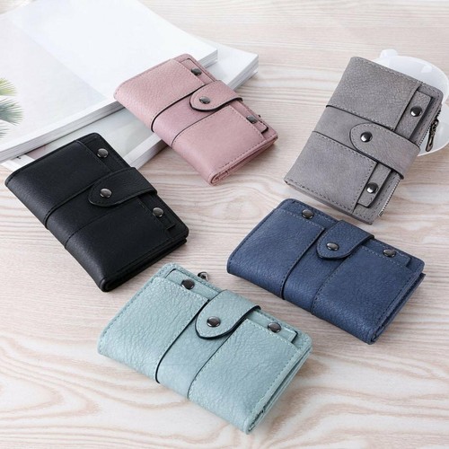 Womens Wallet Small Leather Clutch Credit Card Holder Coin Purse Handbag Pocket - Picture 2 of 17