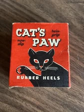 Vintage Cats Paw Box Boot Heel Replacement Shoe Repair Cobbler Advertising Ad