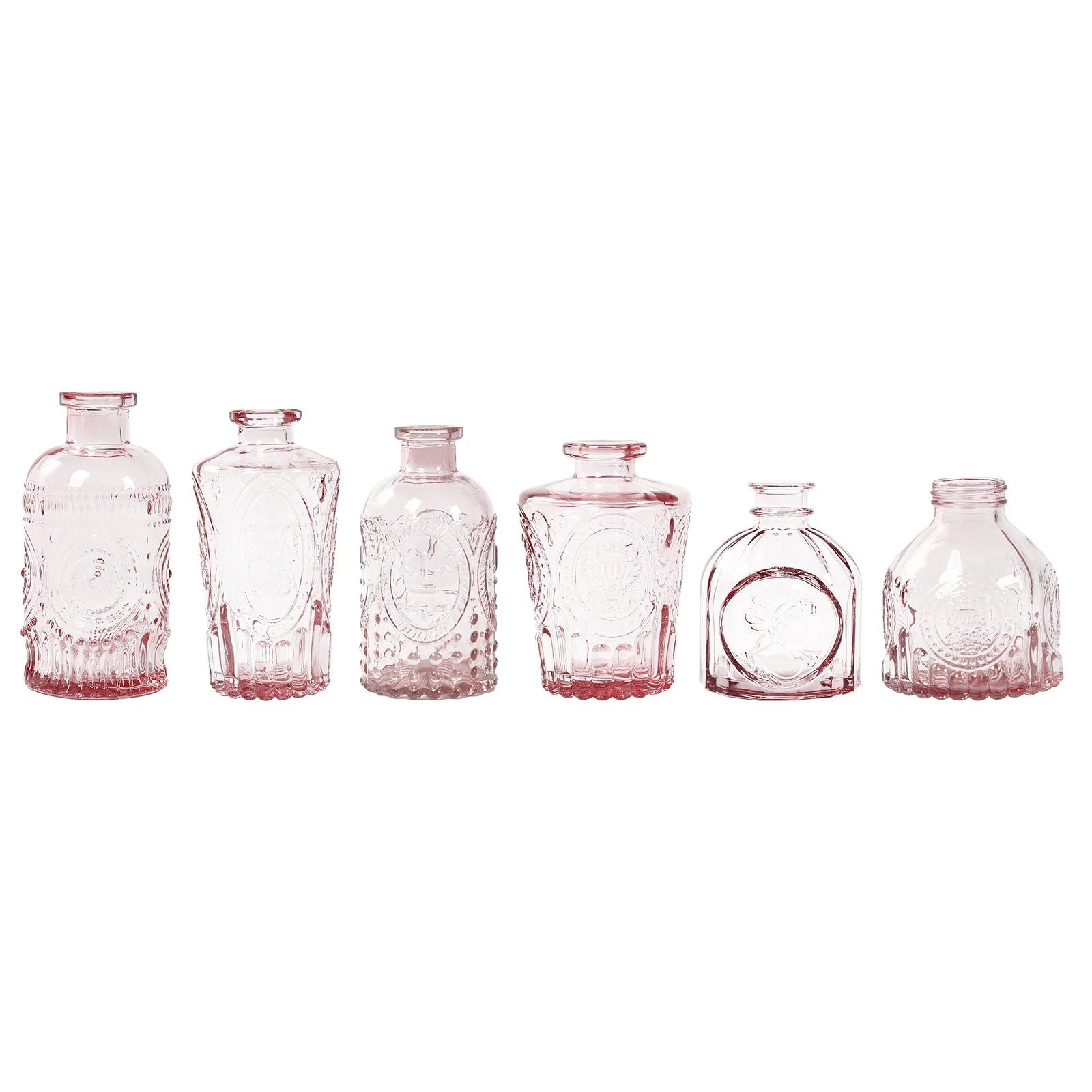 6 Decorative Glass Flower Vases Embossed Vintage Design Party Decorations
Opens in a new window or t