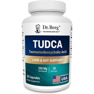 Dr. Berg TUDCA Supplement (Tauroursodeoxycholic Acid) -Powerful Formula 1 bottle