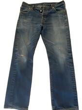 Vintage Levis 501 Jeans Mens Blue Made In USA 80s Straight Button Fly Fits 34x30