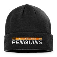 Pittsburgh Penguins Nhl Fanatics Authentic Pro Game & Train Beanie MüTze Schwarz