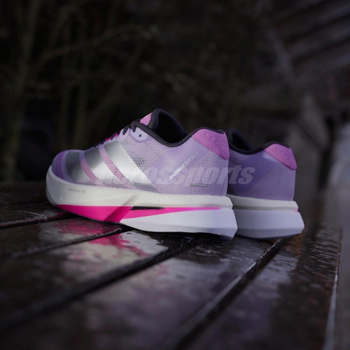 adidas Adizero Boston 13 W Powder Plum Silver Metallic Pink Women