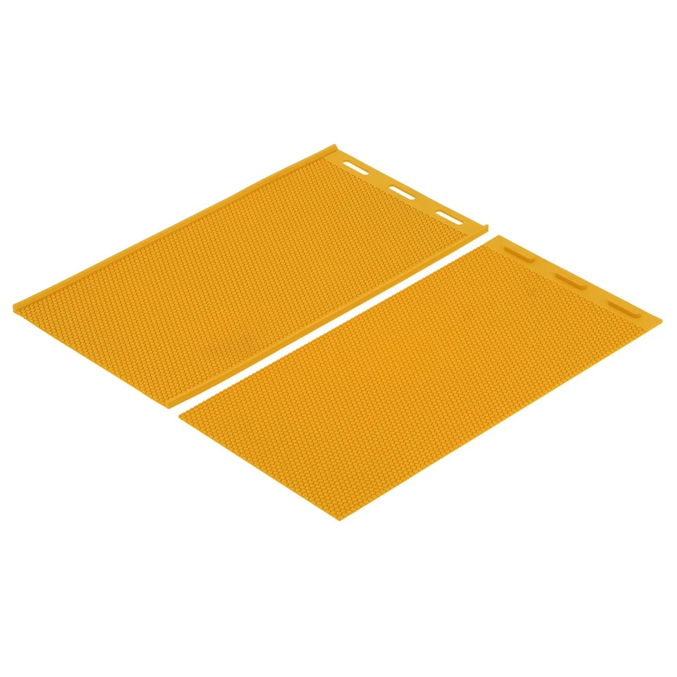 Yellow 2Pcs 5.4mm Beeswax Press Mold Rubber Comb Foundation Sheet Beeke - Image 3 of 4