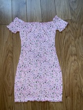 SHEIN Xs Size 6 Off-shoulder Light Pink Bodycon Mini Dress New No Tags