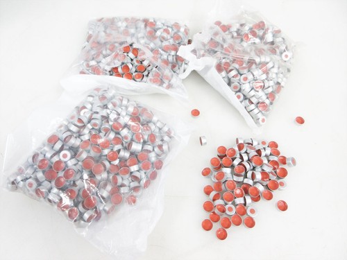 THREE PARTIAL BAGS AGILENT 5183-4498 11 mm ALUMINUM CRIMP CAP PTFE/RED RUBBER