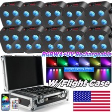 RGBWA UV 4 LED PAR Stage Light Rechargeable Battery DJ Light Wireless APP DMX