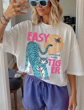 Sun-kissed Tiger UNISEX T shirt  Retro Tiger ...