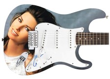 Shania Twain Autographed Vintage Head Shot Graphics Photo Guitar