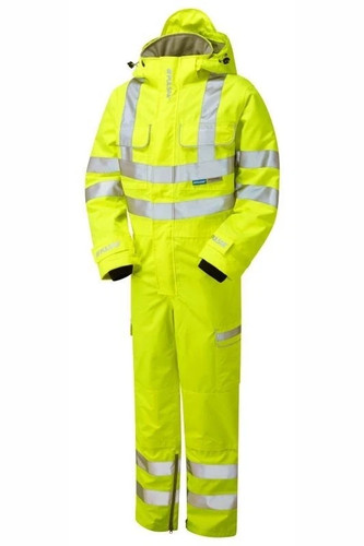 Pulsar Yellow High Visibility Waterproof and Breathable Coverall – P522 - Small - Picture 3 of 3